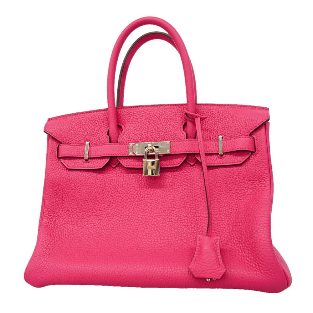 Hermes Birkin 30 handbag, Taurillon Clemence leather, Rose Shocking, Z stamp,...